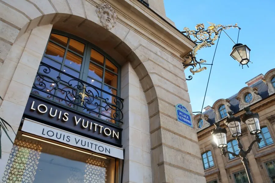 The outside of a Louis Vuitton store in France.